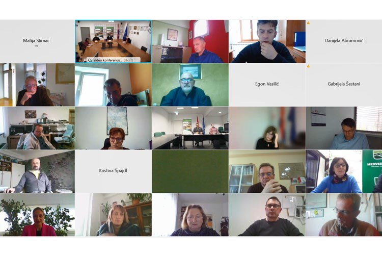 Slika Print screen video konferencije i sudionika koji su prisustvovali.